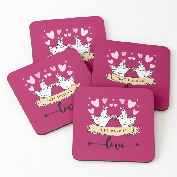 Item preview, Just Married Couples Gift  designed and sold by Quirky Dez.
