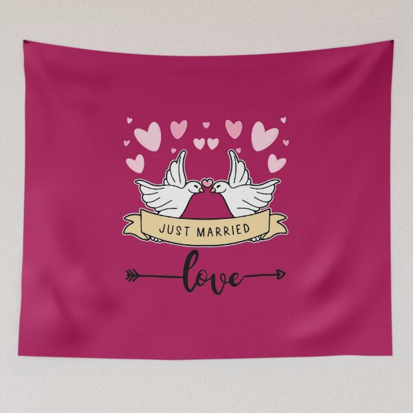 Item preview, Just Married Couples Gift  designed and sold by Quirky Dez.