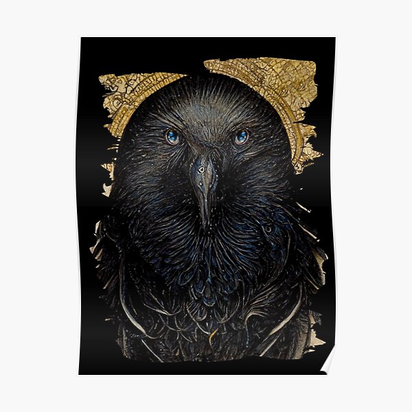 Animals from the forest_crow Poster