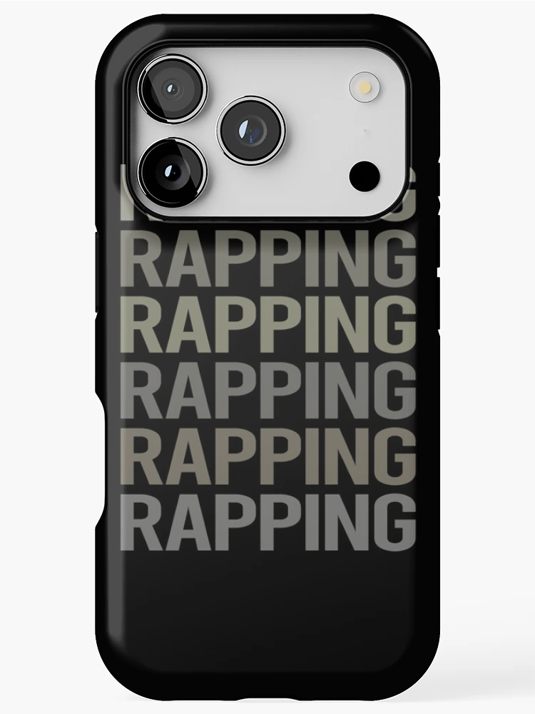 Thumbnail 1 of 4, iPhone Case, Gray Text Art Rapping Rap Rapper designed and sold by StoreCalamity.