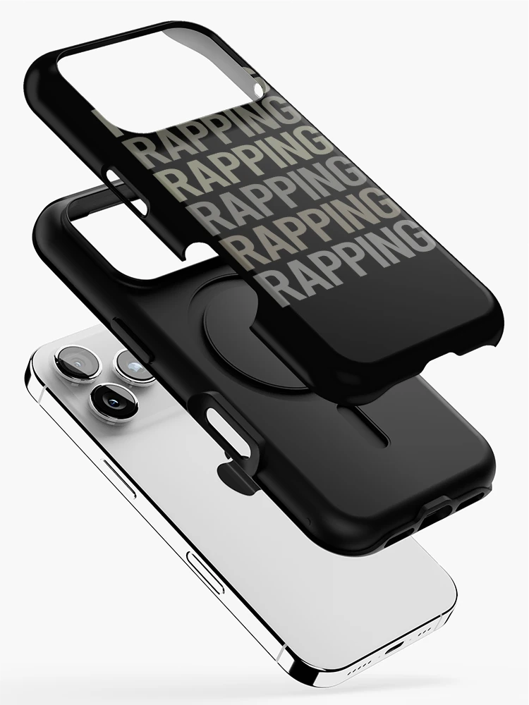 Thumbnail 2 of 4, iPhone Case, Gray Text Art Rapping Rap Rapper designed and sold by StoreCalamity.