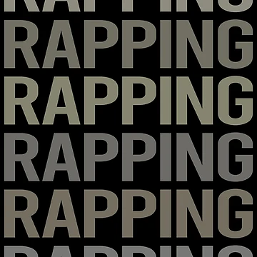 Artwork thumbnail, Gray Text Art Rapping Rap Rapper by StoreCalamity