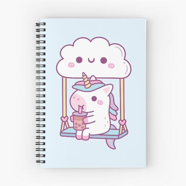 Item preview, Cute Little Unicorn Drinking Bubble Tea On Cloud Swing designed and sold by rustydoodle.