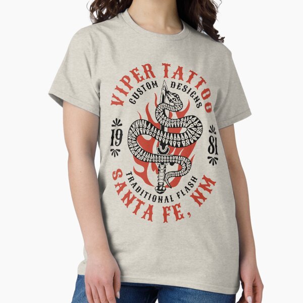 Item preview, Viper Tattoo, Santa Fe, New Mexico, Tattoo Studio Snake, Dagger, Flames Logo designed and sold by Proverbial Wisdom Design.