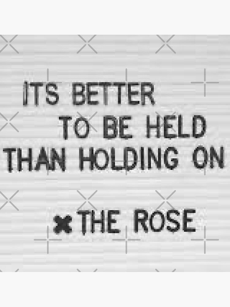 "It's better to be held than holding on The Rose She's in the rain kpop