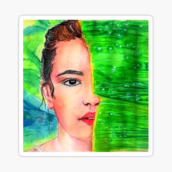 Waterdrops portrait Sticker