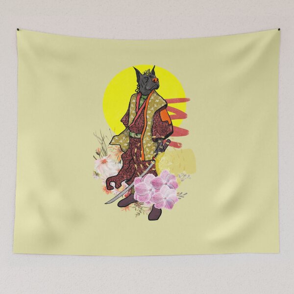 Item preview, dog  samurai warriors  with sword designed and sold by Brotherconk.