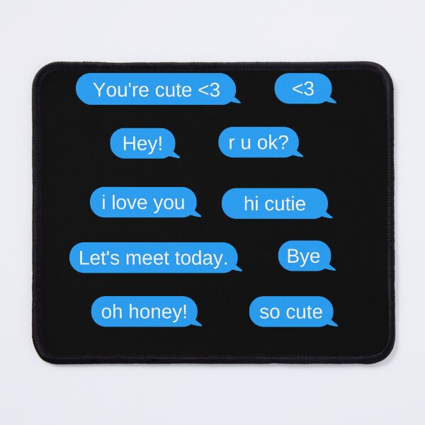 Item preview, Text messages pack - text bubbles - couple sweet funny texts - you're cute, r u ok?, Hey!, i love you, hi cutie, Let's meet today designed and sold by ALLURE-minimal.