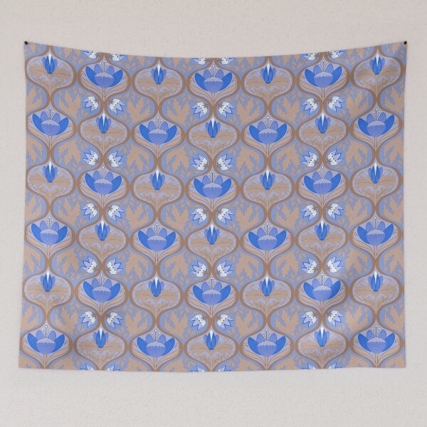 Item preview, Victorian Era Florals No.9 [Bluebell + Rodeo Dust] CP22082i designed and sold by Carina Parry Studios.