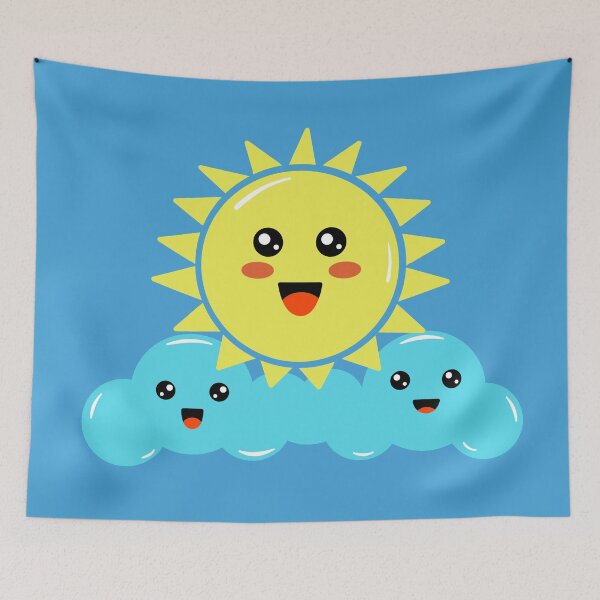 Item preview, Clouds and sun, Kawaii designed and sold by micarto.