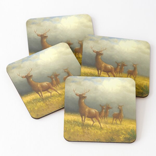 Item preview,  Albert Bierstadt Three Deer and a Stag  designed and sold by OldTimeArt.