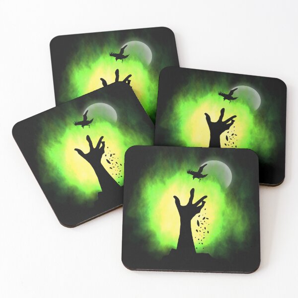 Item preview,  Creepy Moonlit zombie hand with full moon and crow designed and sold by ditzy-designs.