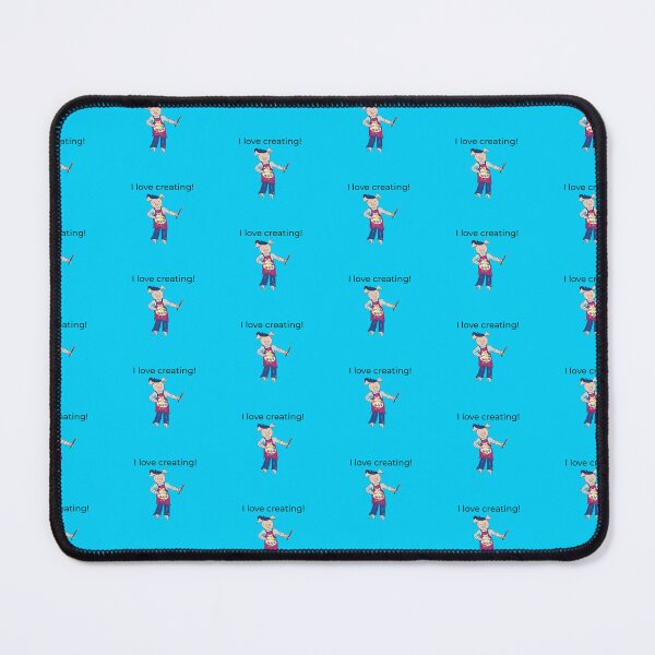 Item preview, Creating! Blue I love creating, left handed pig painter, artist. designed and sold by PiggingJapan.