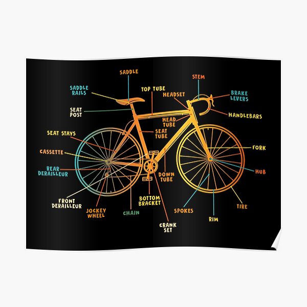 "Bicycle Anatomy Chart" Poster for Sale by FunckyDesigns Redbubble