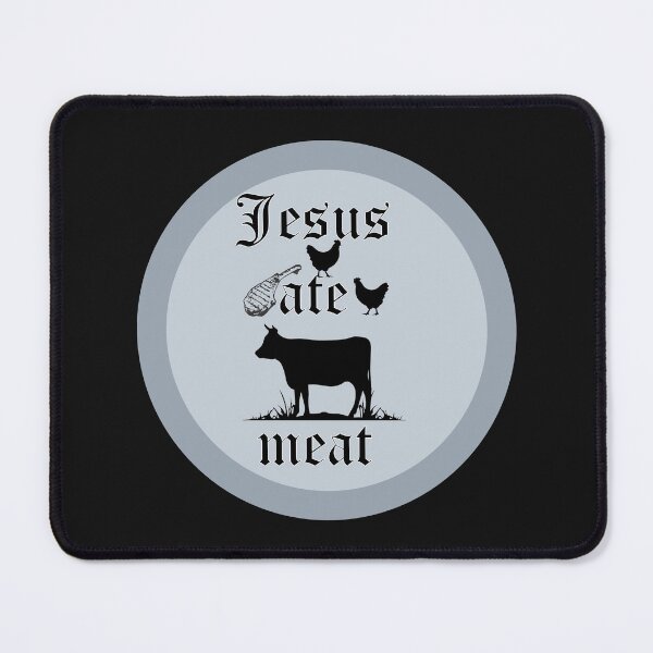 Artikelvorschau, Jesus aß Fleisch: Mischen und kombinieren Sie mehrere Muster entworfen und verkauft von Becky Hunter.