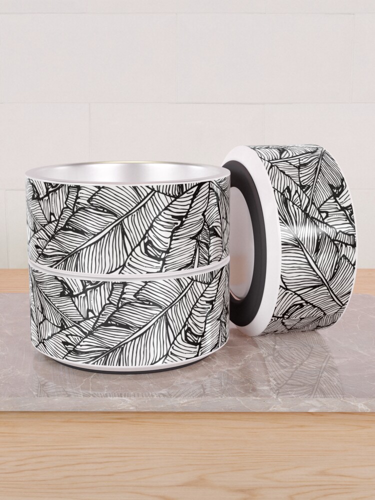 Alternate view of Black & White Jungle Pet Bowl