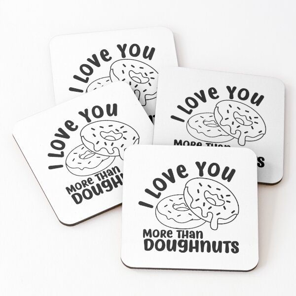 Item preview, I Love You More Than Doughnuts | Gift Idea | Lovers Quote designed and sold by More-dan-Prints.