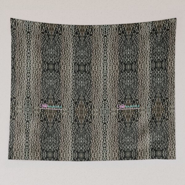 Item preview, Faux Snakeskin, Shattered Stained Glass, Condensation, Tribal Mandala-style Mosaic Pattern - Dark Olive, Brown, Beige - Vicki Hadfield designed and sold by Printable Pressies.