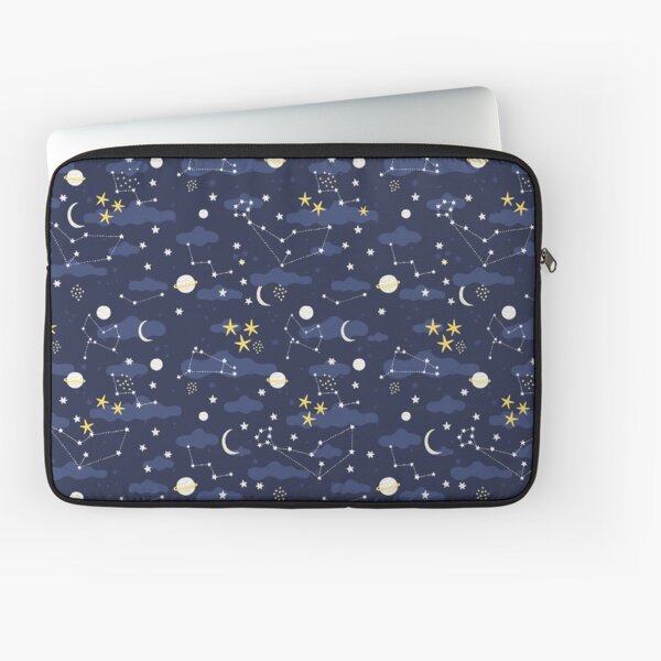 Galaxy - cosmos, moon and stars. Astronomy pattern. Cute cartoon universe design. Laptop Sleeve