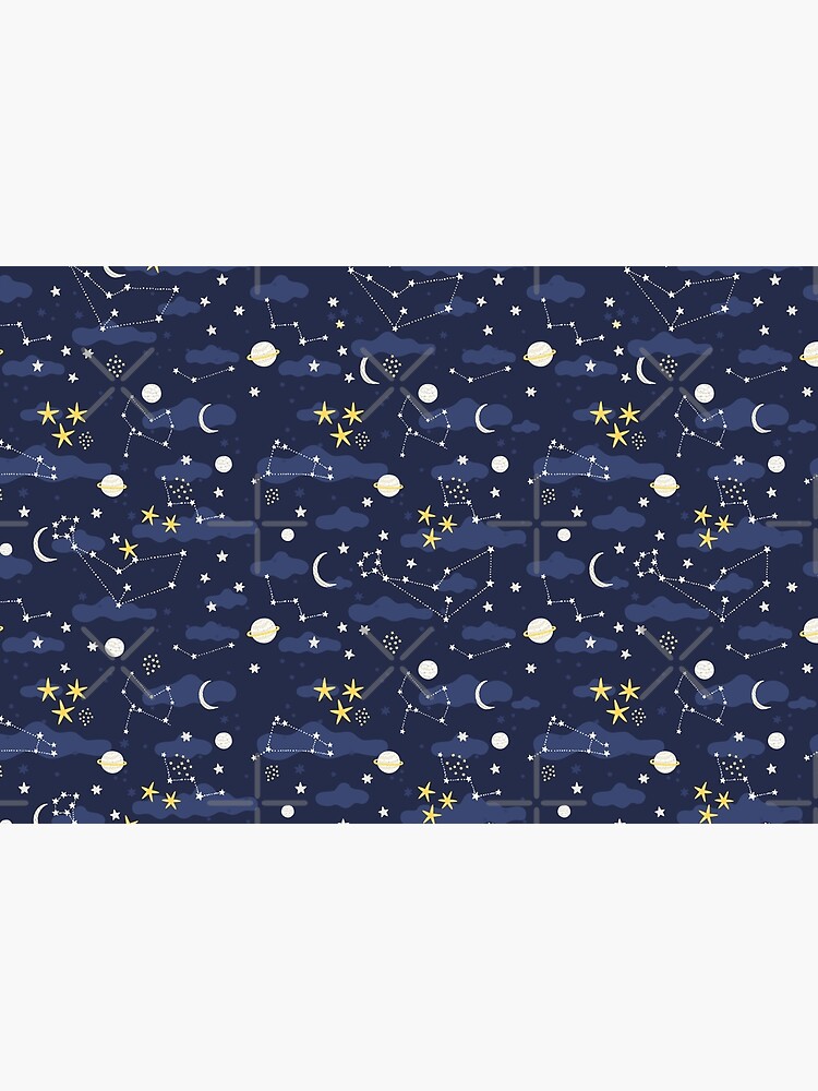 Galaxy - cosmos, moon and stars. Astronomy pattern. Cute cartoon universe design. by kostolom3000