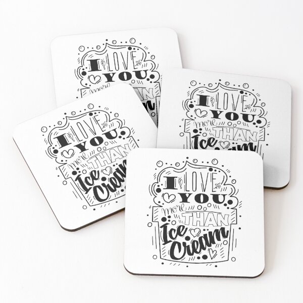 Item preview, I Love You More Ice Cream | Gift Idea | Lovers Quote designed and sold by More-dan-Prints.