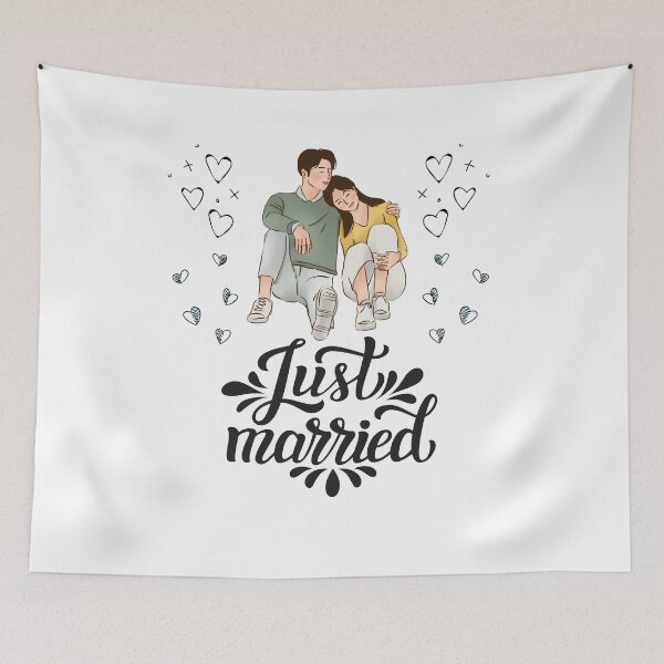 Item preview, Just Married Couples at Honeymoon designed and sold by Quirky Dez.