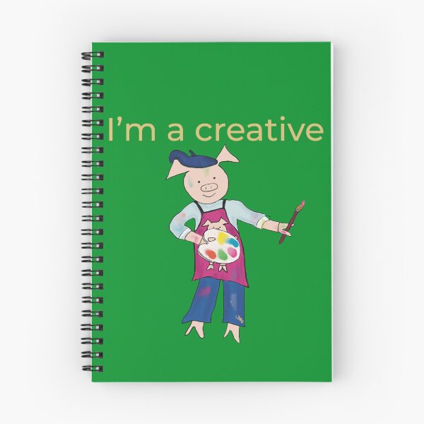 Item preview, Artist! Green I'm a creative, left handed pig painter, artist. designed and sold by PiggingJapan.