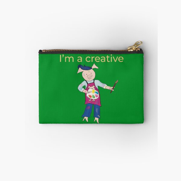 Item preview, Artist! Green I'm a creative, left handed pig painter, artist. designed and sold by PiggingJapan.