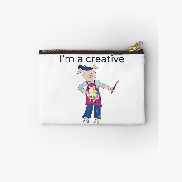 Item preview, Artist! White I'm a creative, left handed pig painter, artist. designed and sold by PiggingJapan.