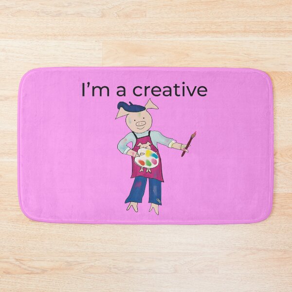 Item preview, Artist! Pink I'm a creative, left handed pig painter, artist. designed and sold by PiggingJapan.