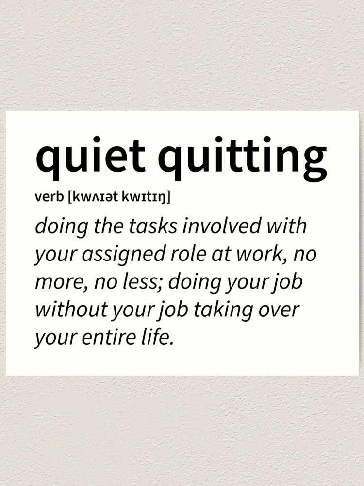 Quiet quitting, quiet firing, rage applying, now q