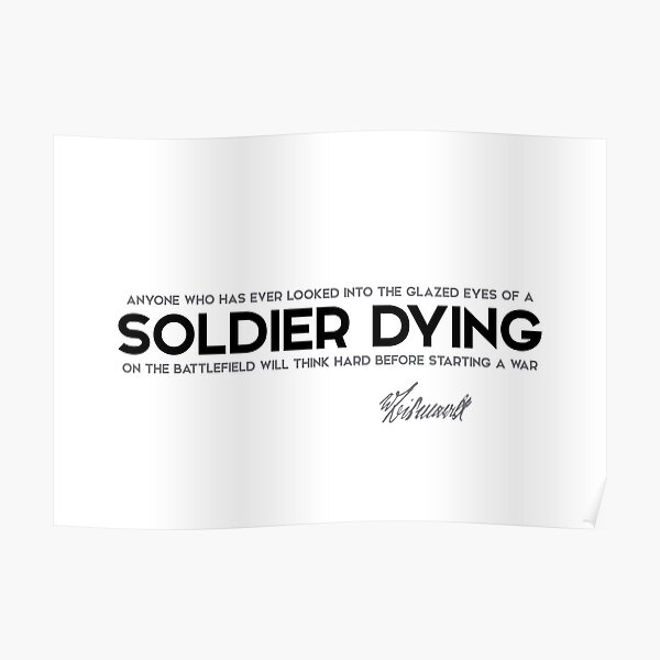 soldier dying - otto von bismarck Poster
