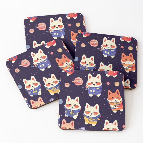 Item preview, Pattern of Kawaii Corgis as astronaut designed and sold by Studiowatermars.