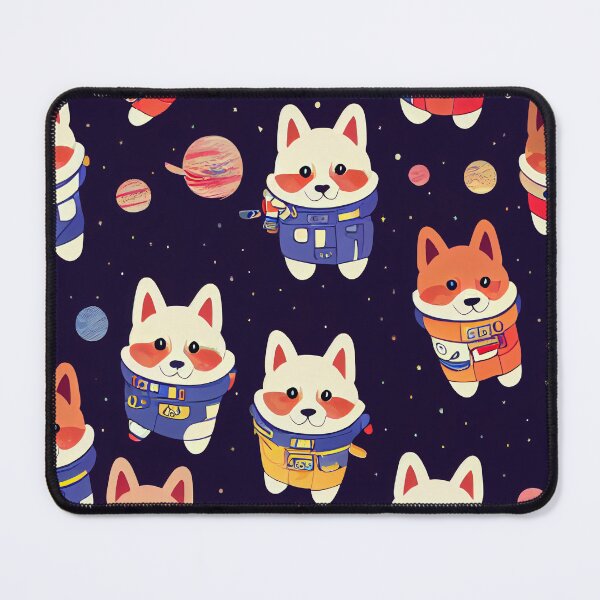 Item preview, Pattern of Kawaii Corgis as astronaut designed and sold by Studiowatermars.