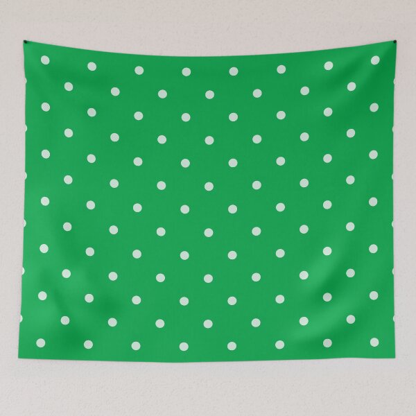Item preview, White and green polka dots designed and sold by simbamerch.