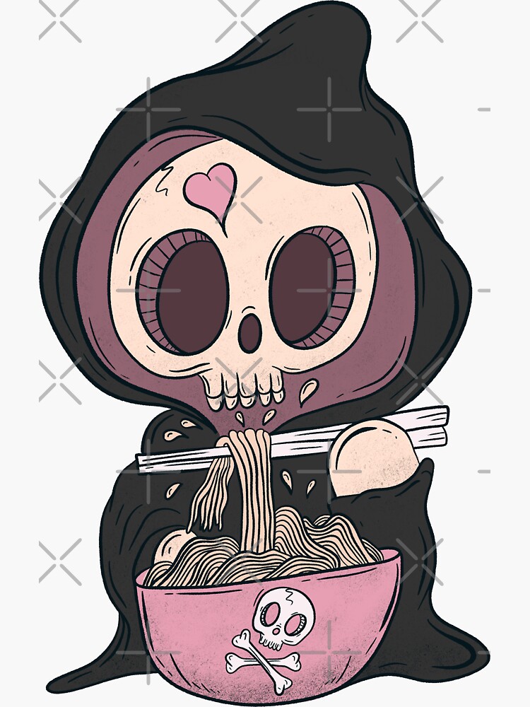 "Death noodles" Sticker for Sale by jess1586 Redbubble