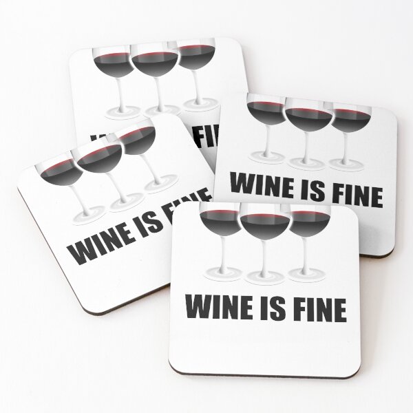 Item preview, Wine is Fine, Funny Wine Lover Quote, 3 Wine Glass designed and sold by hiunlimit.