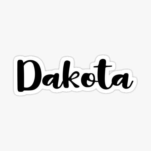 dakota-name-sticker-for-sale-by-designian-redbubble