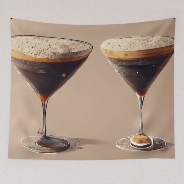 Aperçu de l'œuvre Espresso Amour Martini | cocktail | Oeuvre | Illustration créée et vendue par DadoDesigns.