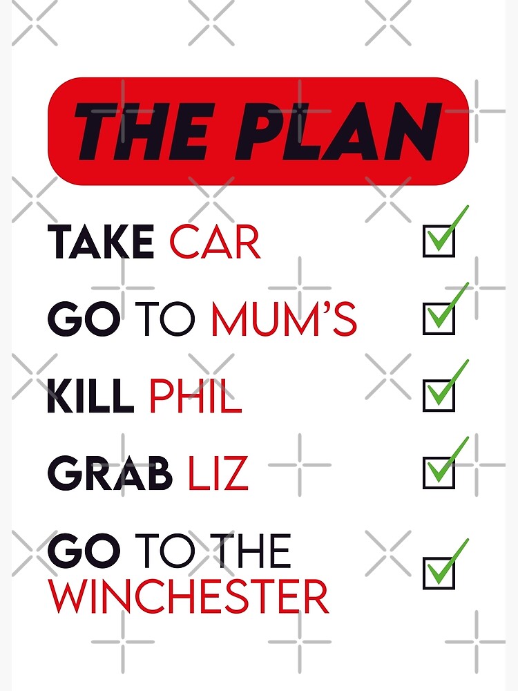 "The Plan Shaun Of The Dead" Poster for Sale by Necronder Redbubble