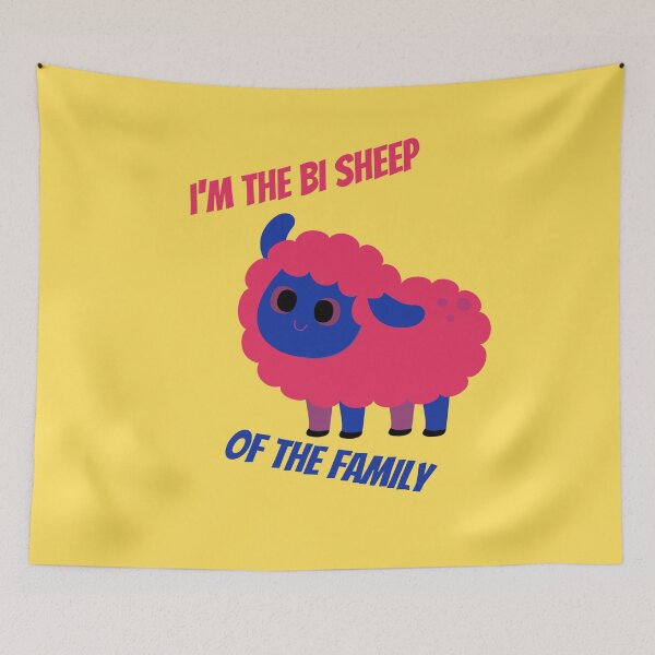 Item preview, I'm The Bi Sheep Of The Family For Proud Bisexual Folks In Yellow designed and sold by LuckyKermit.