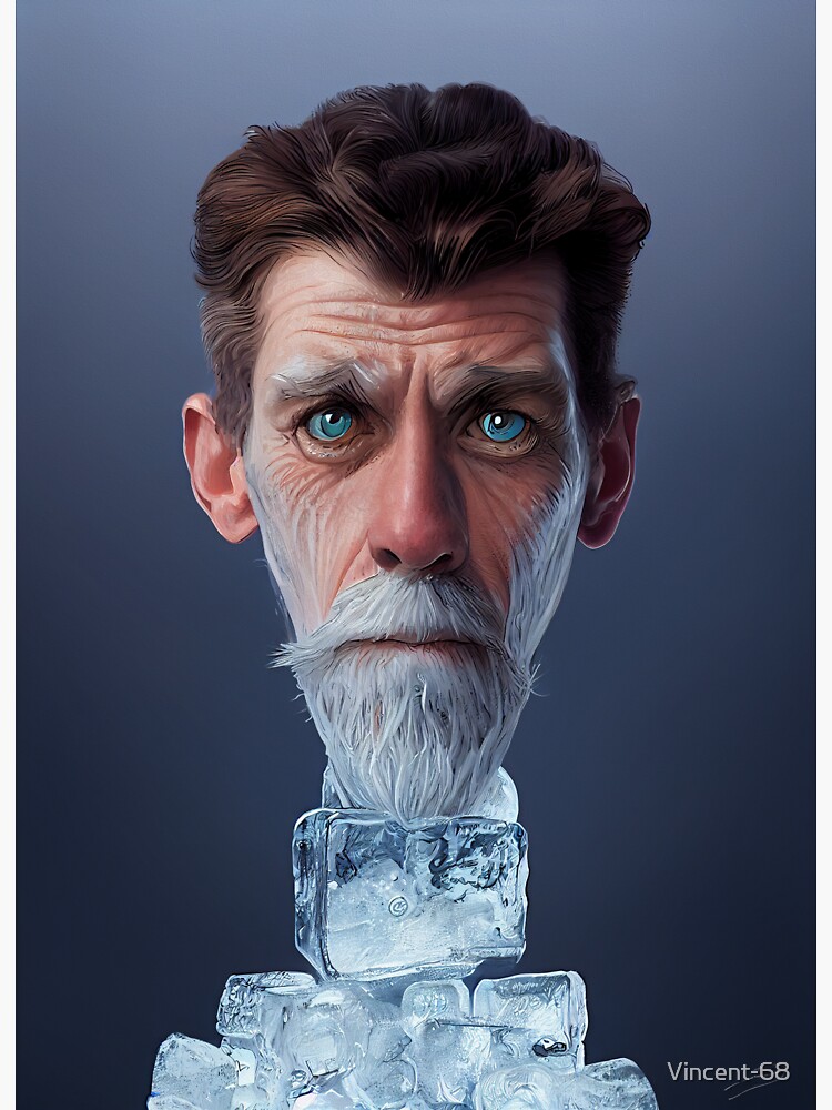 "Ice Man Portrait Cartoon" Sticker for Sale by Vincent68 Redbubble