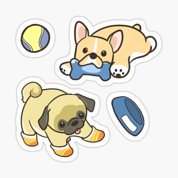 Pug and Frenchie Sticker