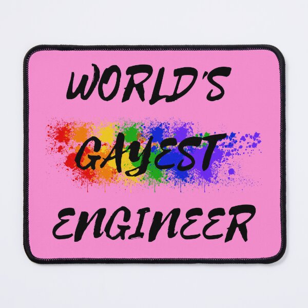 Item preview, World's Gayest Engineer Rainbow Colors For Proud Gay Engineers In Pink designed and sold by LuckyKermit.