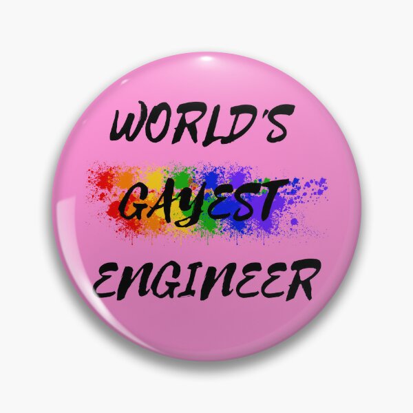 Item preview, World's Gayest Engineer Rainbow Colors For Proud Gay Engineers In Pink designed and sold by LuckyKermit.