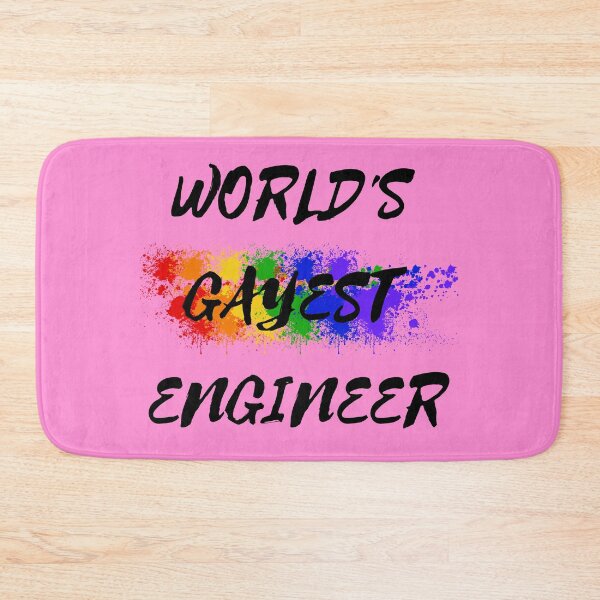 Item preview, World's Gayest Engineer Rainbow Colors For Proud Gay Engineers In Pink designed and sold by LuckyKermit.