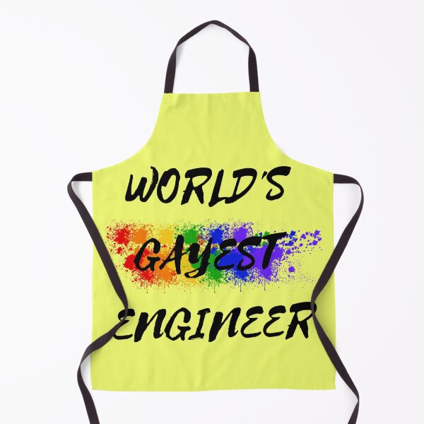Item preview, World's Gayest Engineer Rainbow Colors For Proud Gay Engineers In Yellow designed and sold by LuckyKermit.