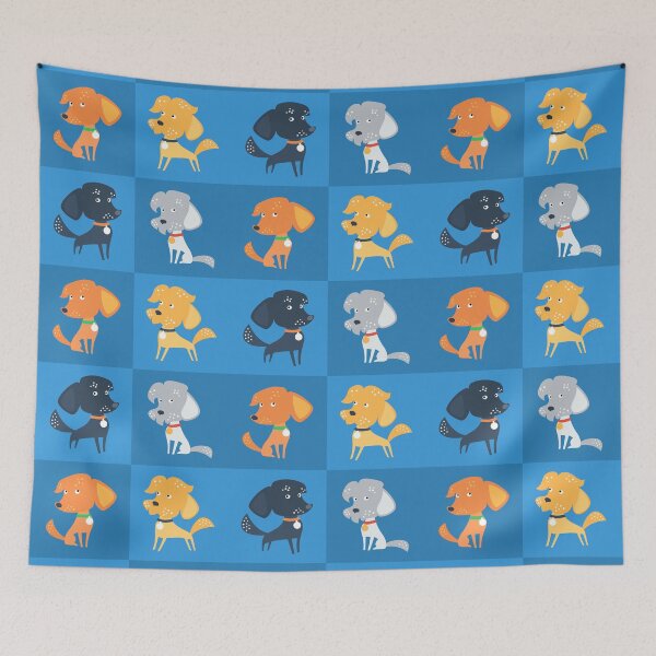 Item preview, Cartoon cute funny dogs designed and sold by kavalenkavart.