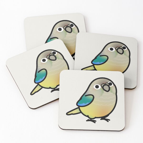 Item preview, Chubby Green Cheek Turquoise Pineapple Conure designed and sold by birdhism.