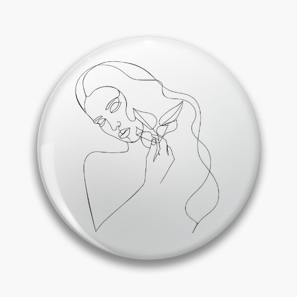 Item preview, Line drawing woman with  leaves. designed and sold by Ireneart369.